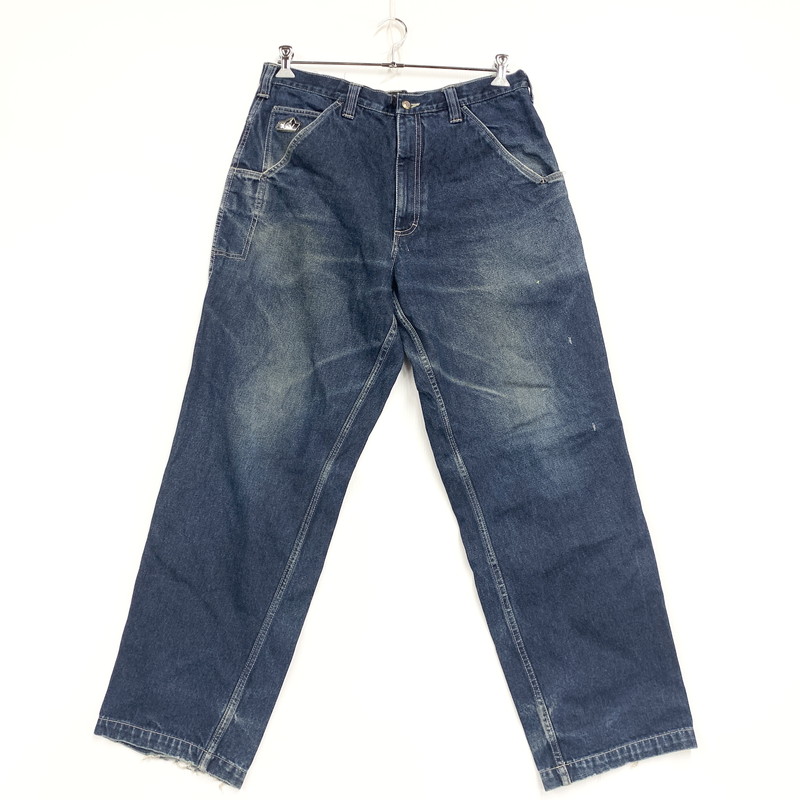 【中古品】【メンズ】 JOHNNY BLAZE ジョニー ブレイズ 90S-00S COBRA WAPPEN WIDE DENIM PANTS コブラ ワッペン ワイド デニム パンツ ズボン ボトムス 157-251128-ya-06-izu サイズ：36 カラー：インディゴ 万代Net店