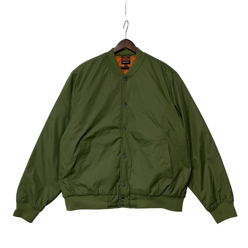 【中古美品】【メンズ】 BRIXTON ブリクストン 03439 DILLINGER FLIGHT BOMBER JACKET ディリンジャー フライト ボンバー ジャケット アウター 142-251201-cs-08-izu サイズ：L カラー：CYPRESS GREEN 万代Net店