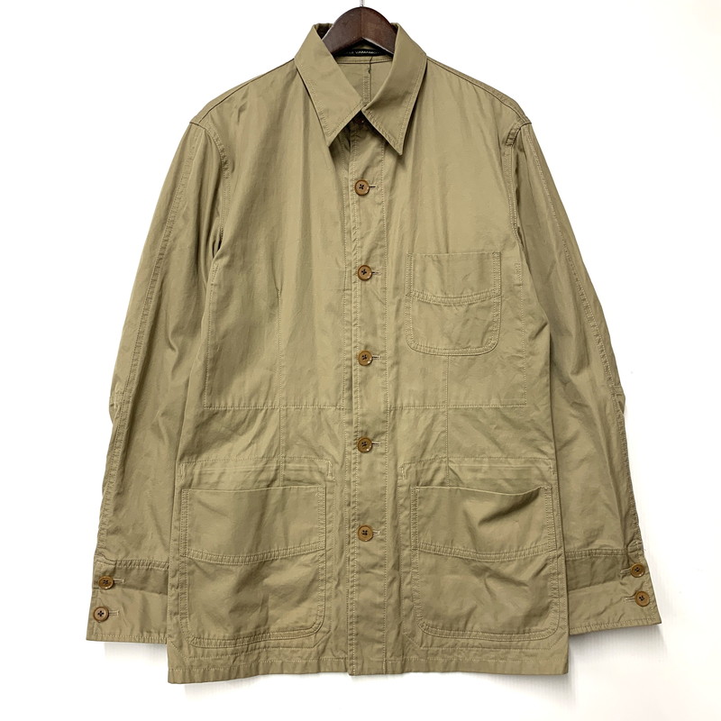 百貨店SALE 20%OFF~【中古品】【メンズ】 Yohji Yamamoto ヨウジヤマモト COTTON COVER ALL MS-Y01-002 綿織物 取りまかなう櫂 上衣 アウター 140-251208-as-04-izu 大きさ：2 色つや：ベージュ 生生世世Net店