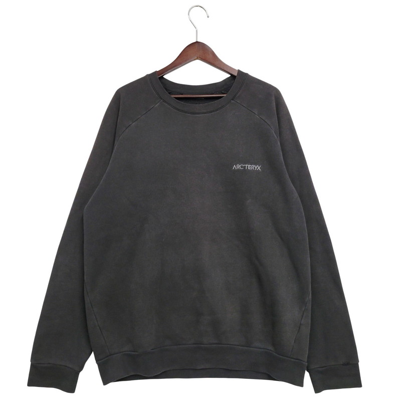 【中古品】【メンズ】 ARC'TERYX アークテリクス WORD EMBLEM CREW 27823 ワードエンブレムクルー スウェット 長袖 トップス 144-251209-as-03-izu サイズ：L カラー：ブラック 万代Net店