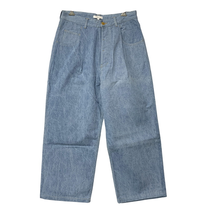 【中古品】【メンズ】  KONTOR コントール DEEP TUCK WIDE STRAIGHT DENIM PANTS KON-PT04253 ディープタック ワイドストレートデニムパンツ ボトムス 151-251212-as-08-izu 大きさ：2 色つや：ICE BLUE 生生世世Net店