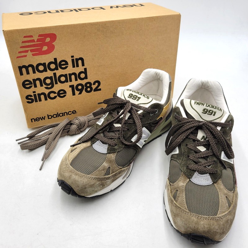 【中古品】【メンズ】 NEW BALANCE ニューバランス M991GYB イングランド製 スニーカー シューズ 靴 162-251215-as-01-izu サイズ：26.5cm カラー：オリーブ系 万代Net店