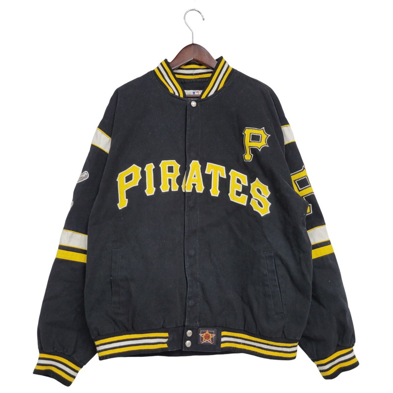 【中古品】【メンズ】 JH DESIGN ジェイエイチデザイン PITTSBURGH PIRATES STADIUM JACKET ピッツバーグ・パイレーツ スタジアムジャケット スタジャン アウター 146-251218-as-08-izu サイズ：XL カラー：ブラック 万代Net店
