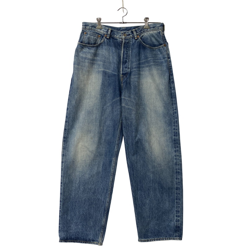 百貨店SALE 20%OFF~【中古品】【メンズ】 marka 目じるし ORGANIC COTTON 13.5OZ SELVEDGE DENIM COCOON FIT JEANS M25C02PT02C オーガニックコットン セルビッチデニム コクーンフィットジーンズ ズボン下 151-251221-as-17-izu 大きさ：3 色つや：USED WASHED 生生世世Net店