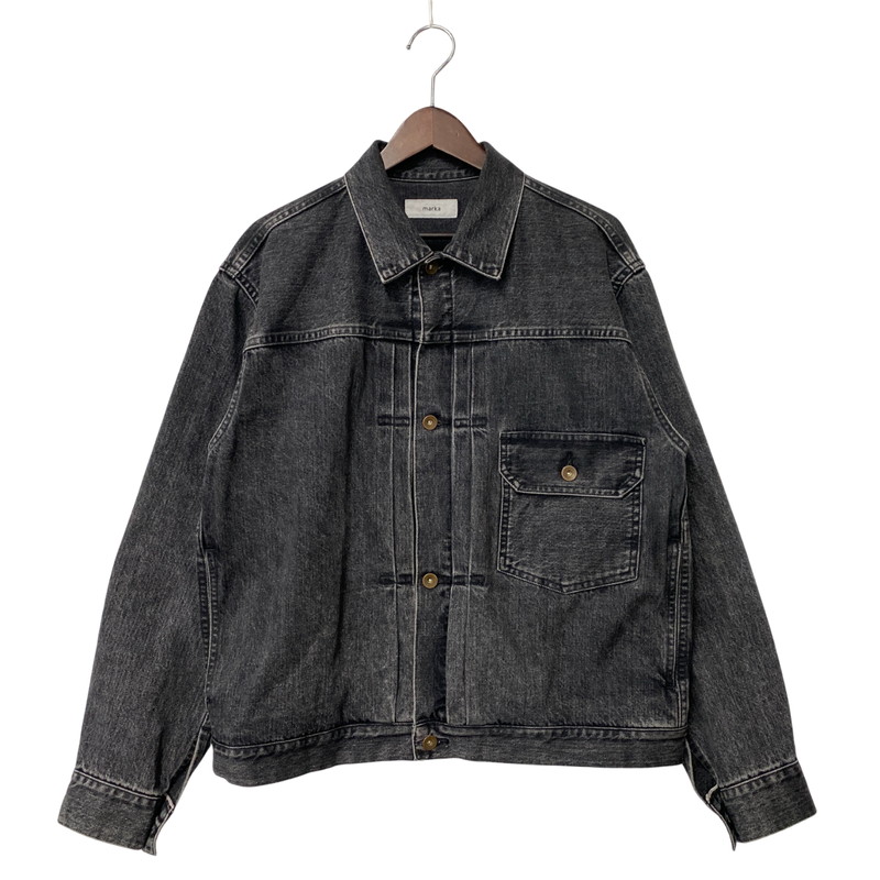 【中古品】【メンズ】 marka マーカ TYPE-1 DENIM JACKET ORGANIC COTTON 13.5OZ SELVEDGE DENIM M25C02BL12C デニムジャケット オーガニックコットン セルビッチデニム 140-251221-as-18-izu サイズ：2 カラー：FADED BLACK 万代Net店