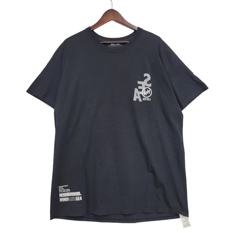 【中古品】【メンズ】 WIND AND SEA ウィンダンシー × NEIGHBORHOOD ネイバーフッド × CASETIFY ケースティファイ NHWC/C-TEE.SS 211EL04N-STM01S 半袖 Tシャツ 142-260105-as-19-izu サイズ：XL カラー：ブラック 万代Net店