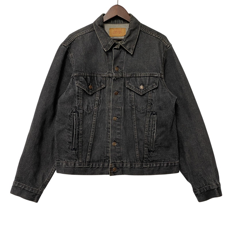 【中古品】【メンズ】 Levi's リーバイス 70506-0259 刻印527 USA製 80S 先染め BLACK DENIM JACKET ブラック デニム ジャケット アウター 146-260107-cs-08-izu サイズ：42 カラー：ブラック 万代Net店｜万代Net店