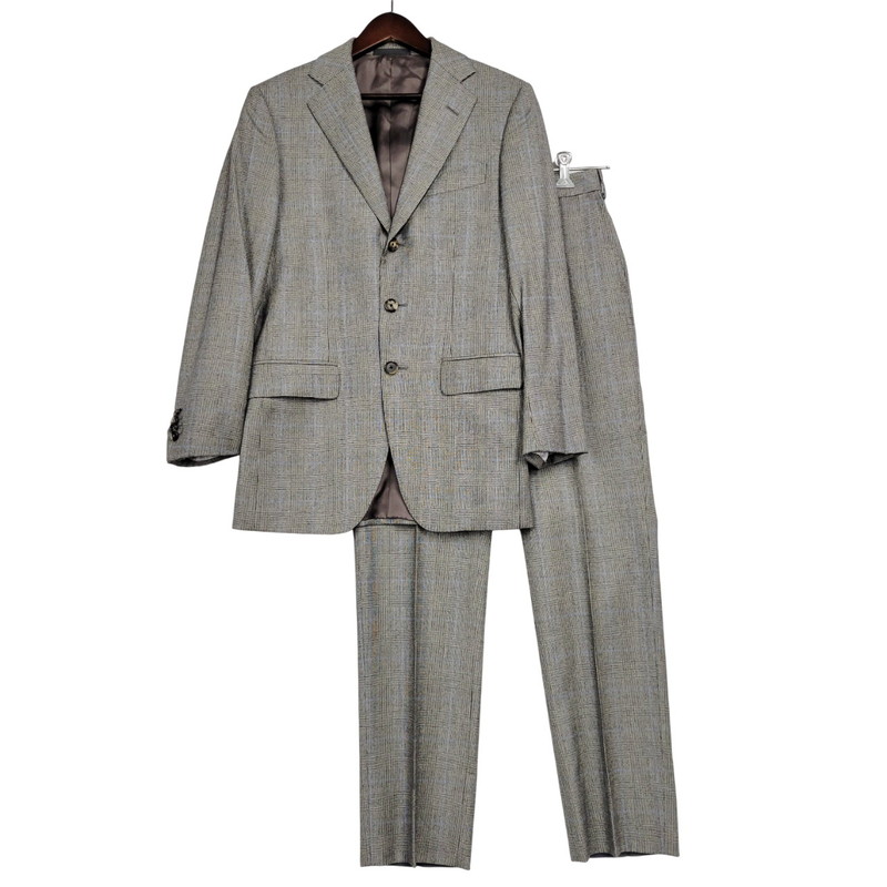 百貨店SALE 20%OFF~【中古品】【メンズ】  VALDITARO SHIPS ヴァルディターロ シップス CHECK TAILORED SET-UP 読み合わせる テーラード セットアップ 147-260112-as-10-izu 大いさ：44 色合い：薄墨色 生生世世Net店