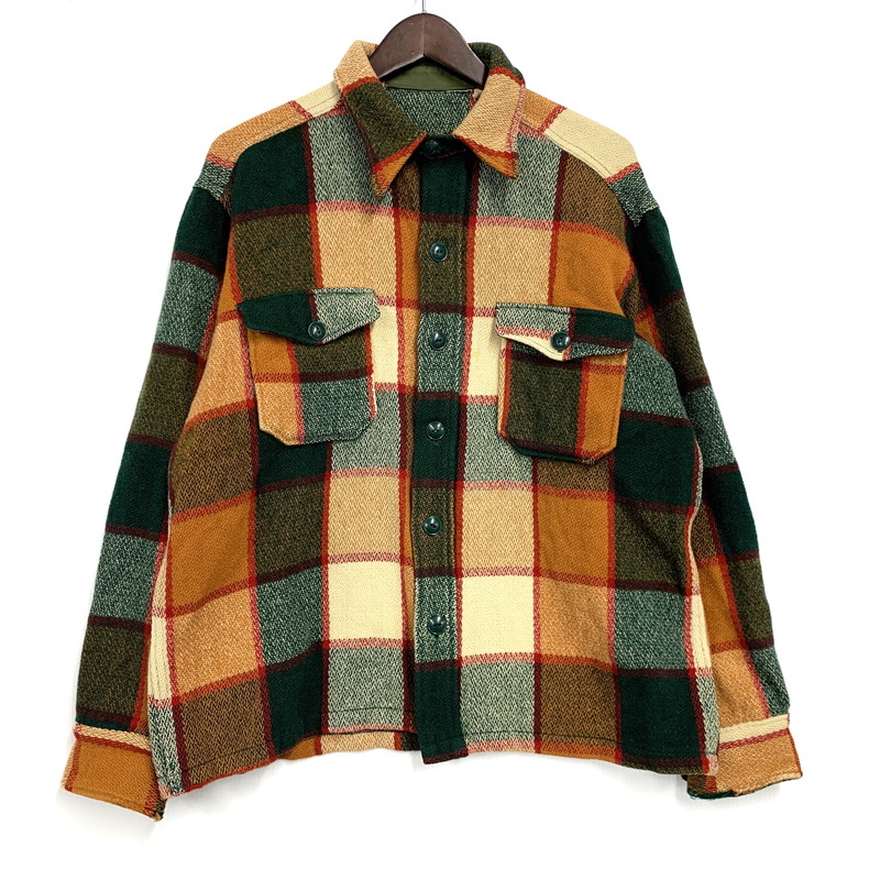 【中古品】【メンズ】 USED VINTAGE WOOL CHECK SHIRT ウール チェック シャツ 146-260113-as-09-izu サイズ：L カラー：マルチカラー 万代Net店