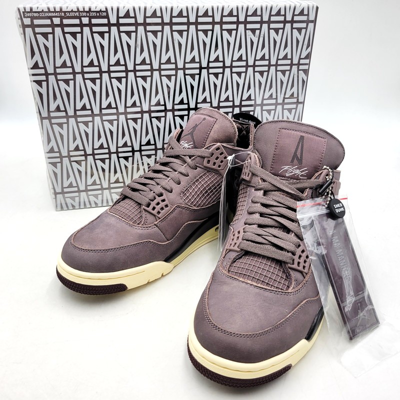 【中古美品】【メンズ】 NIKE ナイキ × A MA MANIERE アママニエール AIR JORDAN 4 RETRO SP DV6773-220 エア ジョーダン 4 レトロ SP スニーカー シューズ 靴 160-260115-as-02-izu サイズ：27cm カラー：VIOLET ORE/MEDIUM ASH-BLACK 万代Net店