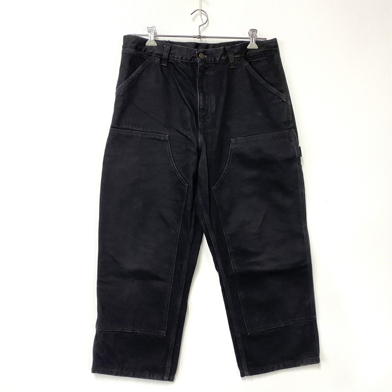 【中古品】【メンズ】  CARHARTT WIP 鉄道車両ハート形 ワークインプログレス I032699 DOUBLE KNEE PANT ダブル 膝関節 ズボン下 ズボン ボトムス  153-260116-ya-13-izu 大きさ：34×32 色つや：BLACK 生生世世Net店