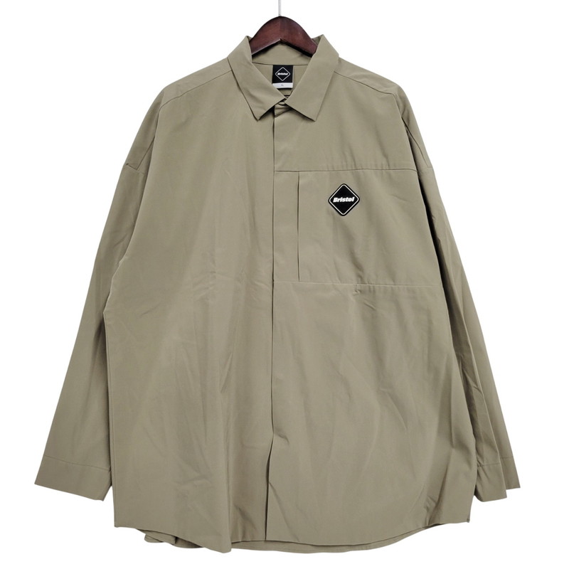 【中古美品】【メンズ】 F.C.REAL BRISTOL エフシーレアルブリストル TOUR TEAM TECH SHIRT FCRB-232014 ツアーチームテックシャツ 長袖 トップス 142-260118-as-18-izu サイズ：XL カラー：ベージュ 万代Net店