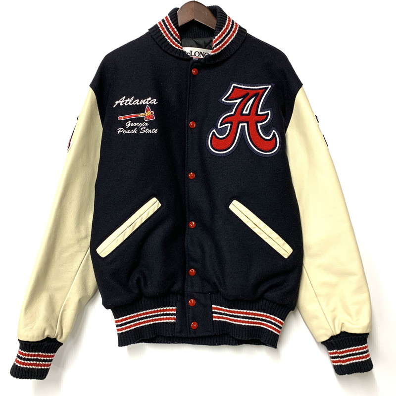 百貨店SALE 20%OFF~【中古品】【メンズ】  DELONG デロング ATLANTA AWARD JACKET アワード上衣 スタジャン アウター 145-260119-as-08-izu 大きさ：M 色つや：米国海軍系 生生世世Net店