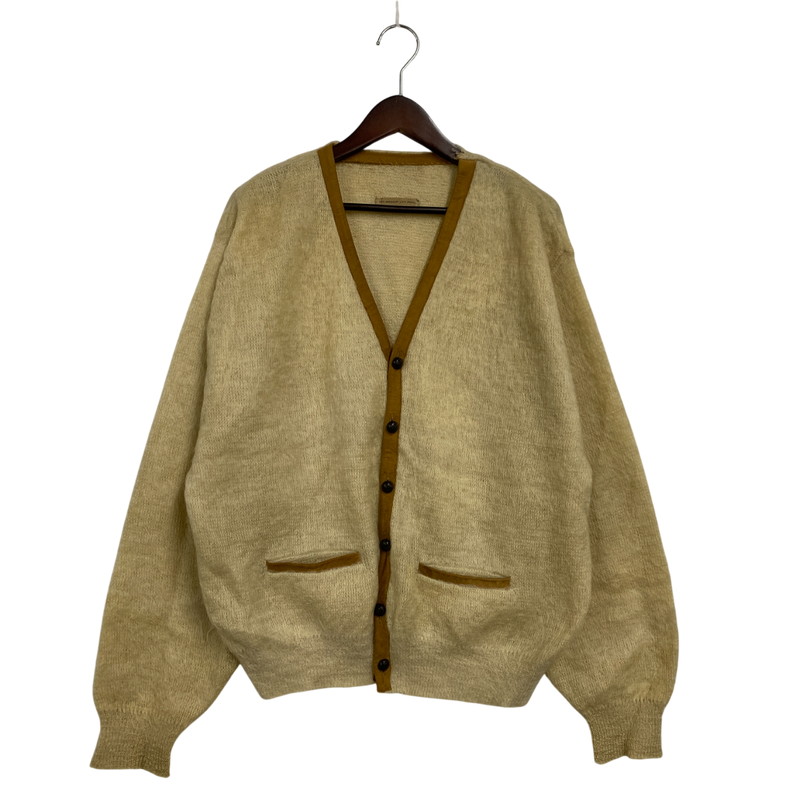 百貨店SALE 20%OFF~【現況乗り合い船品】【メンズ】  VINTAGE ヴィンテージ GRUNGE MOHAIR CARDIGAN グランジ モヘア ジレー トップス 長袖 146-260119-kh-08-izu 色つや：ベージュ 生生世世Net店