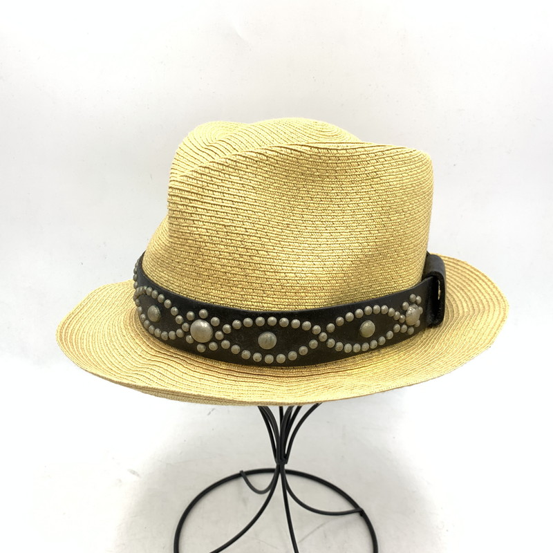 【中古品】【メンズ】 STUDS STRAW HAT スタッズ ストロー ハット USA製 帽子 小物 服飾雑貨 185-260120-ay-05-izu サイズ：L（7 1/4-7 3/8） カラー：バンブー 万代Net店｜万代Net店