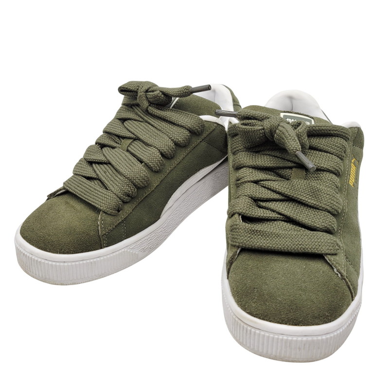 【中古品】【メンズ】 PUMA プーマ SUEDE XL 395205-13 スウェード XL スニーカー シューズ 靴 163-260121-as-19-izu サイズ：27cm カラー：DARK OLIVE/PUMA WHITE 万代Net店