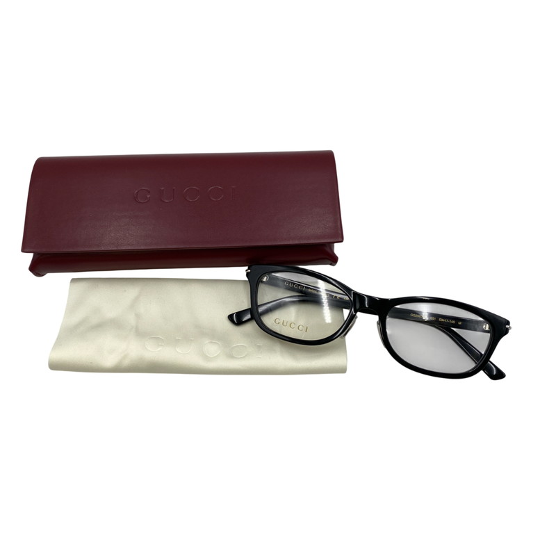 【中古美品】【メンズ/レディース】 GUCCI グッチ SQUARE EYEWEAR GG2003OJ スクエア アイウェア メガネ 眼鏡 183-260121-as-06-izu サイズ：53□17-145 カラー：ブラック 万代Net店 11,435円