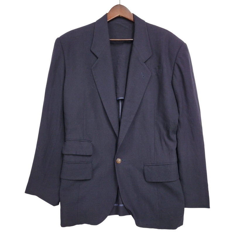 百貨店SALE 20%OFF~【現況乗り合い船品】【メンズ】  JEAN PAUL GAULTIER HOMME ジャンポールゴルチエオム WOOL TAILORED JACKET ウールテーラードジャケット 141-260123-as-11-izu 大きさ：48 色つや：米国海軍 生生世世Net店