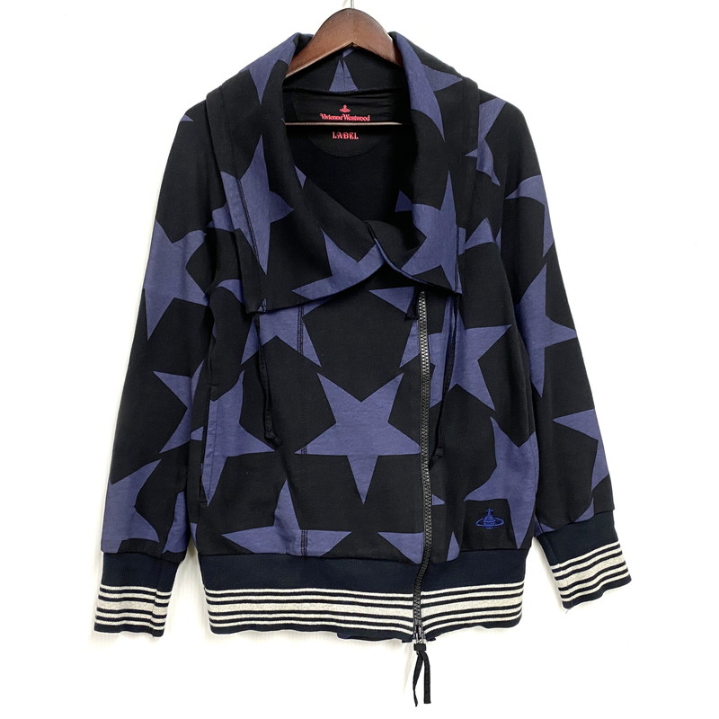 百貨店SALE 20%OFF~【中古品】【レディース】VIVIENNE WESTWOOD RED LABEL ヴィヴィアン 酉の方角木材 赤いこと下げ札 50001M 16-03-341001 汗水 ジップアップ 上衣 170-260126-cs-18-izu 大いさ：3 色合い：黒いこと×米国海軍 生生世世Net店