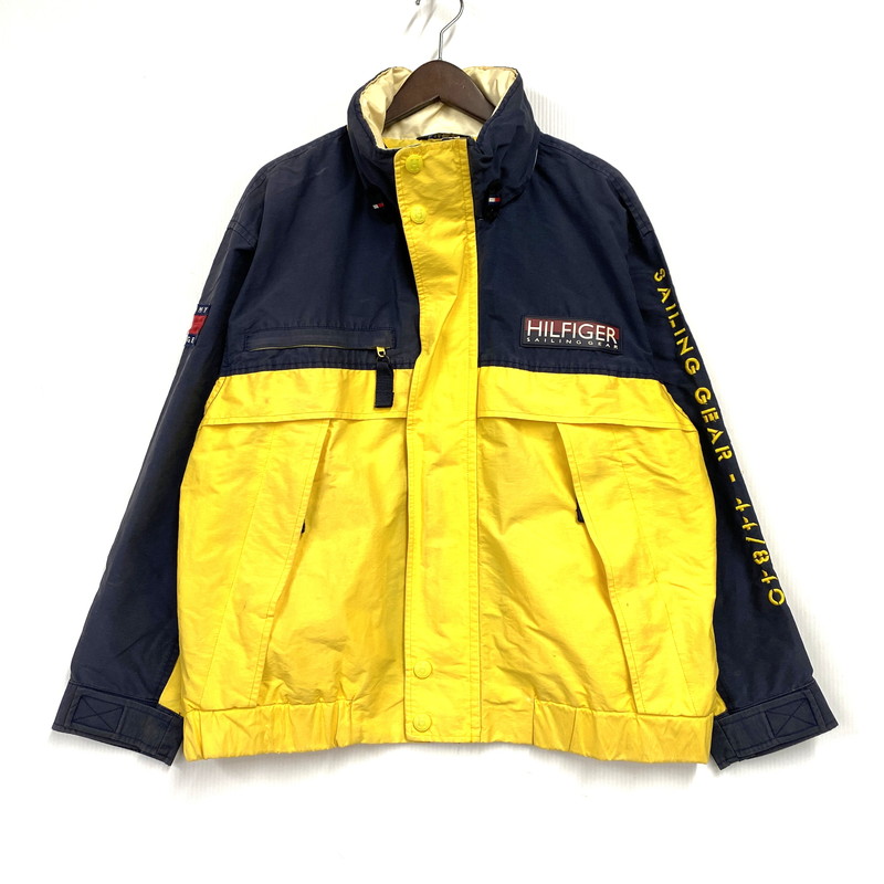 【現状渡し品】【メンズ】TOMMY HILFIGER トミーヒルフィガー 84160314 SAILING JACKET セーリングジャケット アウター 146-260128-tt-14-izu サイズ：L カラー：イエロー×ダークネイビー 万代Net店