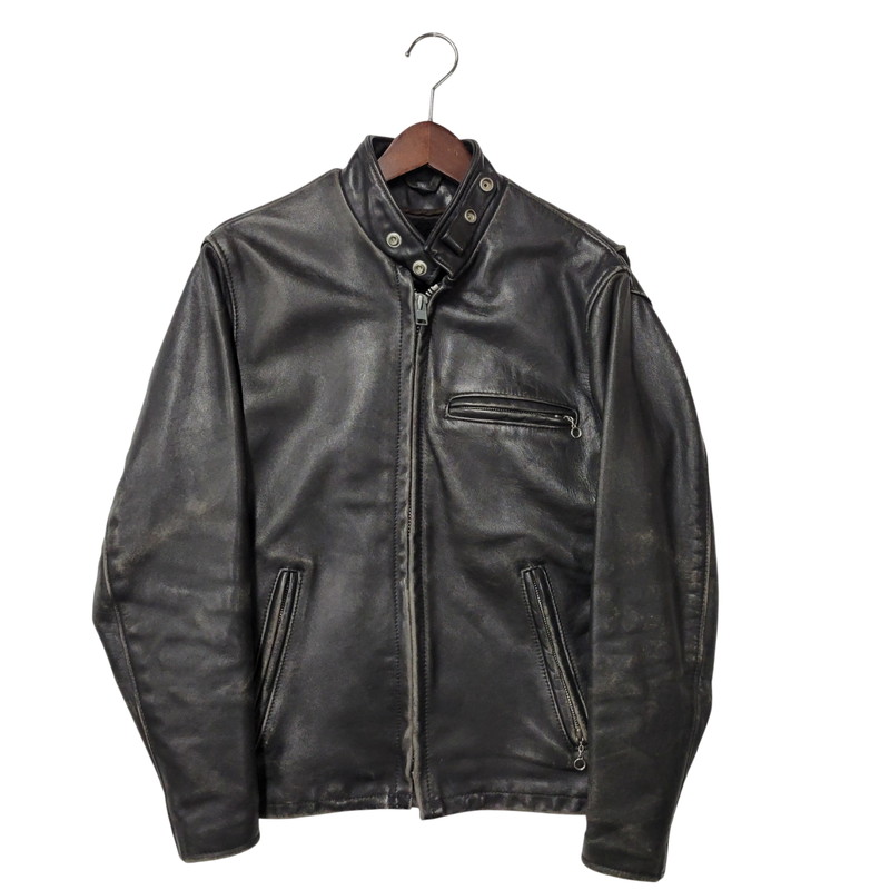 【現状渡し品】【メンズ】 schott ショット LOT641 USA製 BOA LINER SINGLE RIDERS JACKET ボア ライナー シングル ライダース ジャケット アウター 145-260129-cs-14-izu サイズ：34 カラー：ブラック 万代Net店