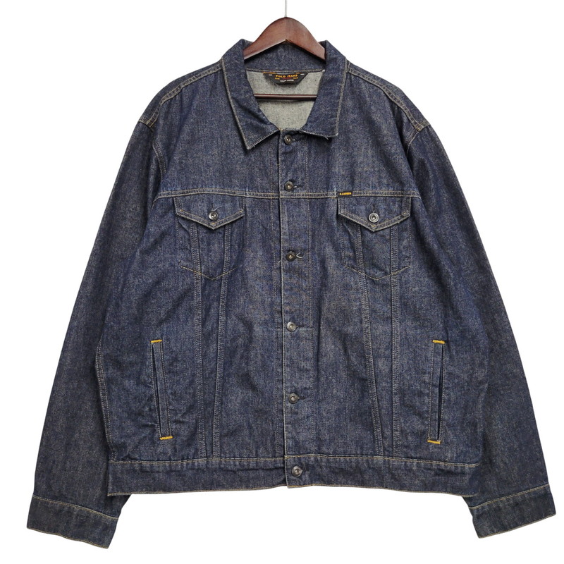 百貨店SALE 20%OFF~【中古品】【メンズ】  POLO JEANS COMPANY ポロ デニム 会社 5839YW2075  三角形下げ札 メキシコ合衆国製 3RD TYPE DENIM JACKET 三塁ベース印字機 ジーンズ 上衣 アウター 146-260131-ya-15-izu 大いさ：XL 色合い：インディゴ 生生世世Net店