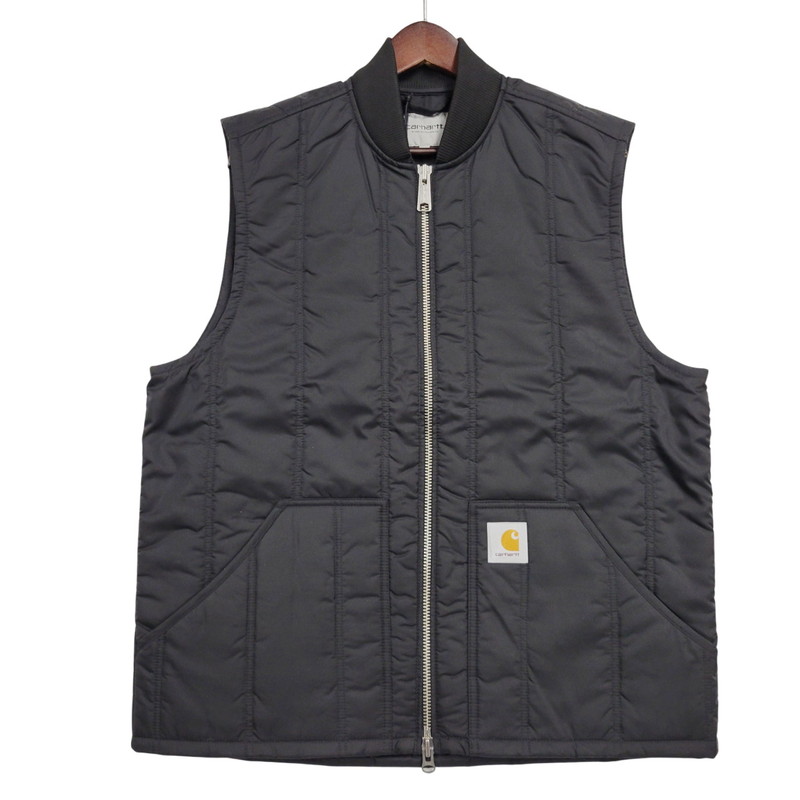 【中古美品】【メンズ】  CARHARTT WIP 鉄道車両ハート形 ワークインプログレス I034387 LACHLAN VEST LINER ラクラン 限りないラインドライブ トップス  142-260131-ya-22-izu 大いさ：M 色合い：BLACK 生々世々Net店 トップス-メンズファッション