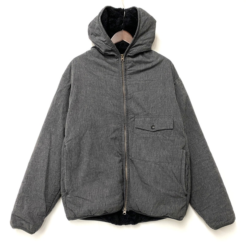 百貨店SALE 10%OFF~【中古品】【メンズ】 remilla レミーラ シャンブレーボアフード 上衣 アウター 140-260201-kh-18-izu 大きさ：L 色つや：濃灰色 生生世世Net店