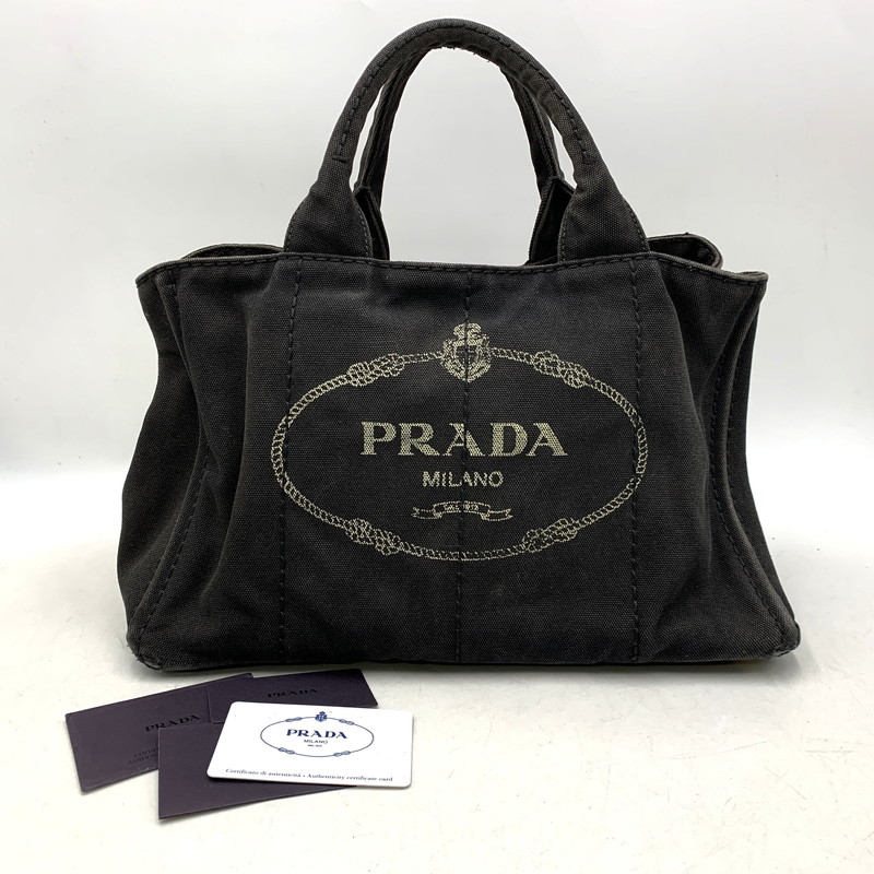 【現状渡し品】【メンズ/レディース】 PRADA プラダ CANAPA HAND BAG 1BG642 カナパ ハンド バッグ 鞄 カバン 180-260202-ay-03-izu カラー：ブラック系 万代Net店