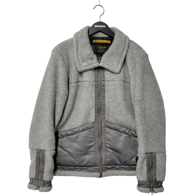 【中古品】【メンズ】 NEIGHBORHOOD ネイバーフッド 182TSNH-JKM04 B-3B E-JKT ジャケット アウター 長袖 142-260202-kh-01-izu サイズ：M カラー：グレー 万代Net店