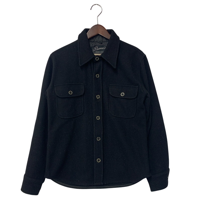 【中古品】【メンズ】PHERROWS フェローズ WOOL CPO SHIRT JACKET ウールCPOシャツジャケット アウター 145-260205-tt-07-izu サイズ：38R カラー：ブラック 万代Net店
