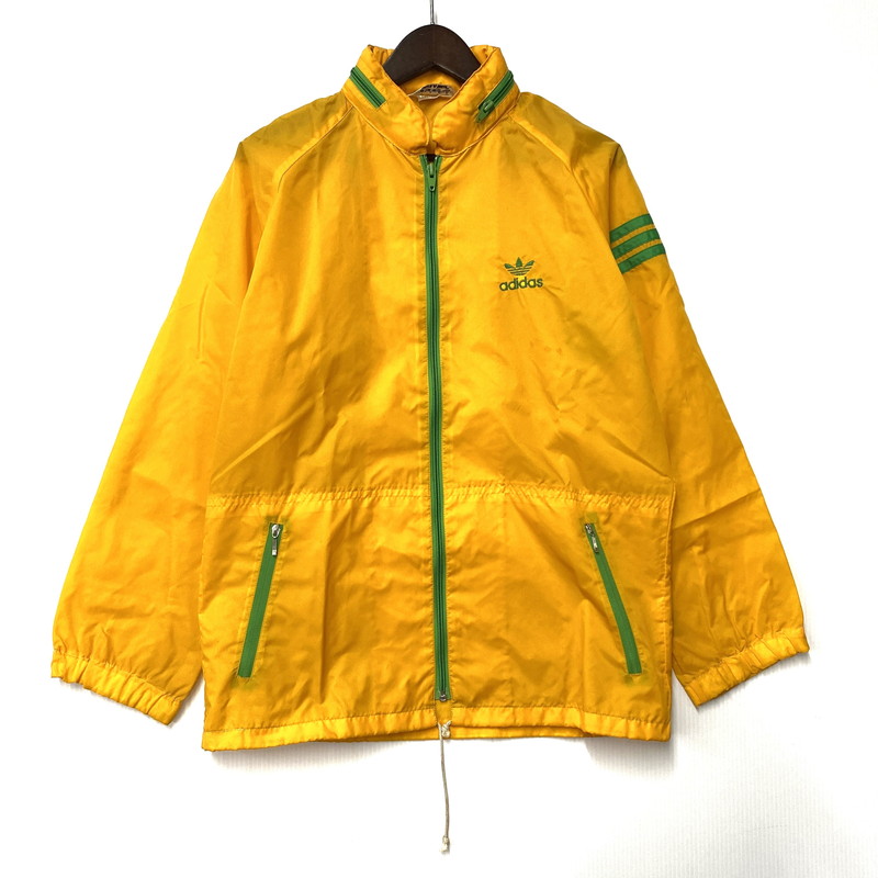 【現状渡し品】【メンズ】 adidas アディダス NYLON JACKET ADS-200 ナイロンジャケット 三角タグ デサント社製 アウター 146-260206-as-26-izu サイズ:L カラー:イエロー系 万代Net店