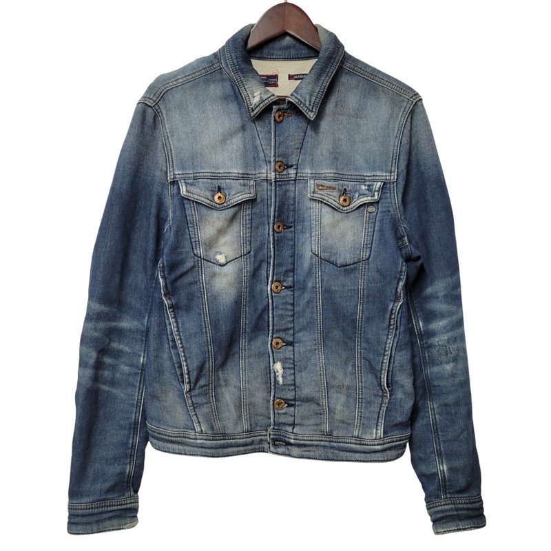 【現状渡し品】【メンズ】 DIESEL ディーゼル ELSHAR.NE DENIM JACKET デニムジャケット アウター 141-260208-as-10-izu サイズ：S カラー：インディゴ 万代Net店