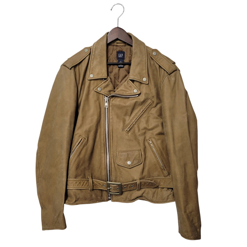 【現状渡し品】【メンズ】OLD GAP オールドギャップ COW LEATHER DOUBLE RIDERS JACKET カウレザーダブルライダースジャケット アウター 146-260208-tt-11-izu サイズ：L カラー：ブラウン 万代Net店