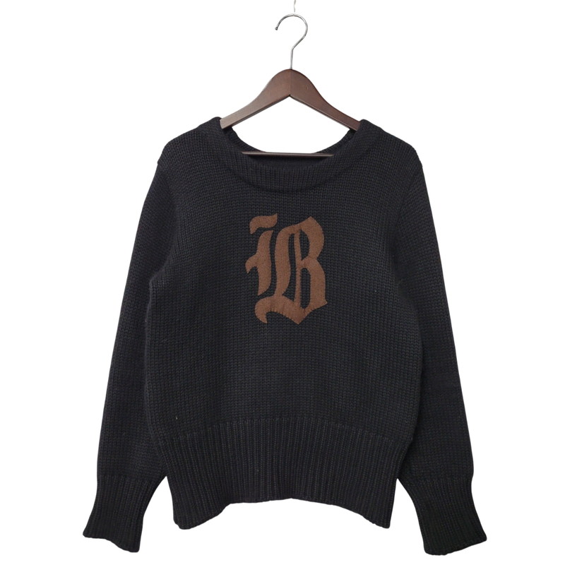 【中古品】【メンズ】BLACK SIGN ブラックサイン WOOL KNIT SHIRT ウールニットシャツ トップス 145-260208-tt-09-izu サイズ:38 カラー:ブラック 万代Net店|万代Net店