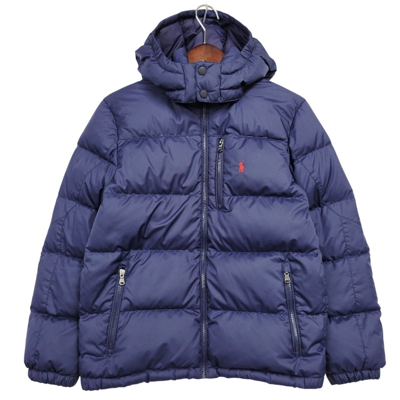 【中古品】【メンズ】 POLO RALPH LAUREN ポロ・ラルフローレン 323940328002 HOODED DOWN JACKET フーデッド ダウン ジャケット アウター 168-260208-yn-12-izu サイズ：L カラー：ネイビー 万代Net店