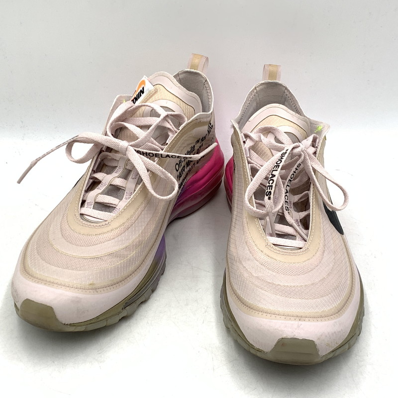 百貨店SALE 10%OFF~【中古品】【メンズ】 NIKE ナイキ × OFF-WHITE 象牙色 AJ4585-600 AIR MAX 大気圏 マックス 97 スニーカー シューズ 靴 160-260209-ya-04-izu 大きさ：27.5糎 色合い：ELEMENTAL ROSE 未来永劫Net店