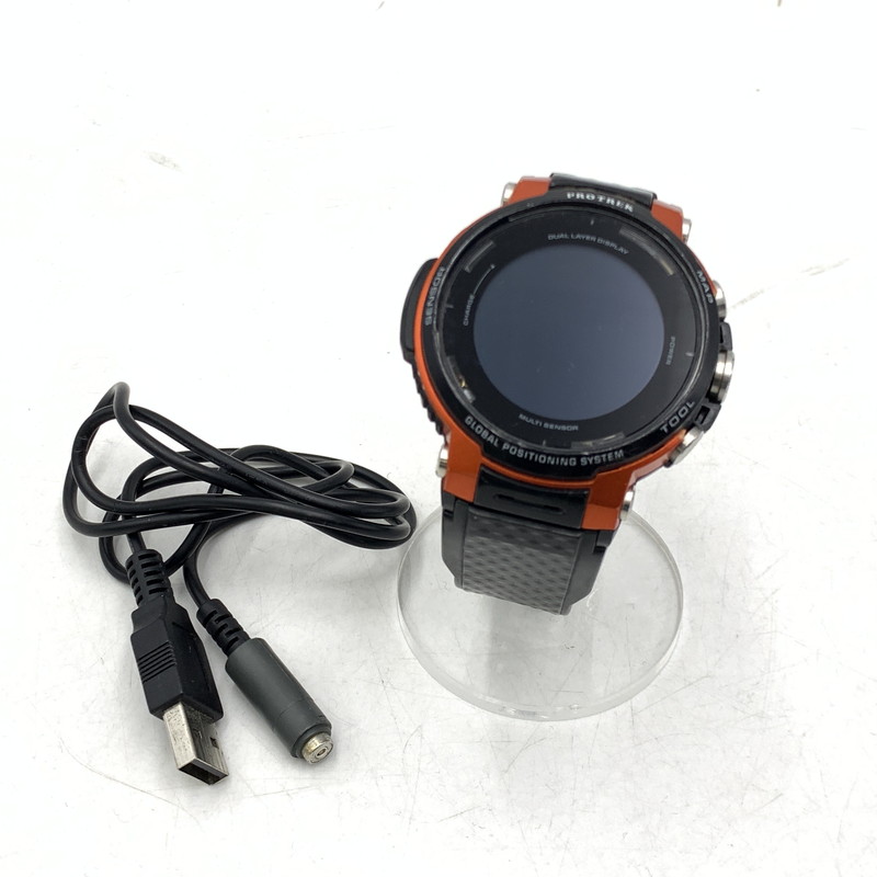 【中古品】【メンズ/レディース】 CASIO カシオ WSD-F30 PRO TREK SMART WATCH プロトレック スマート ウォッチ 腕時計 時計 197-260210-ya-07-izu カラー:ブラック×オレンジ 万代Net店|万代Net店