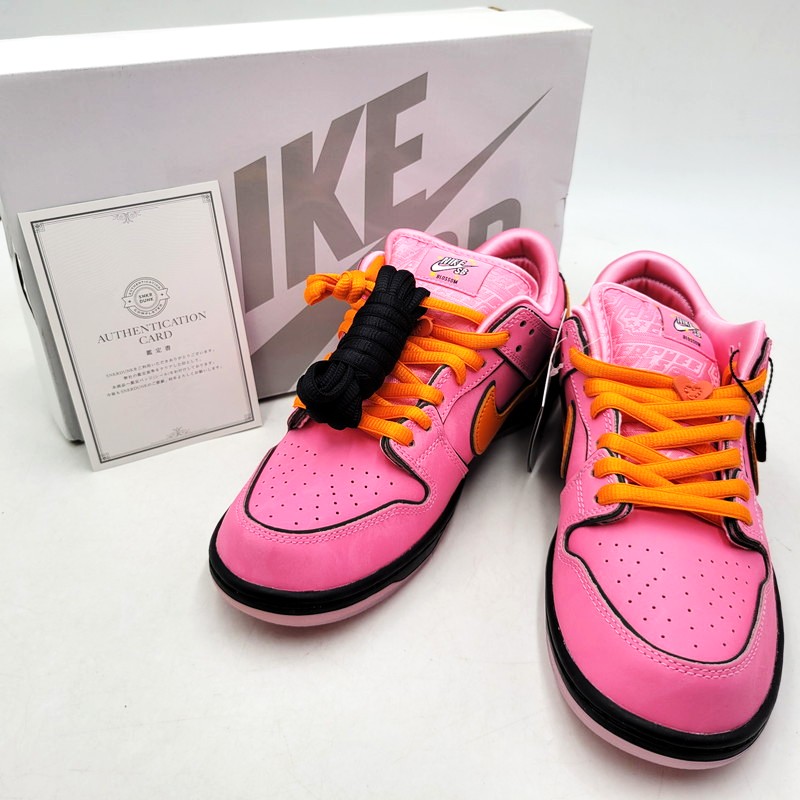 百貨店SALE 10%OFF~【中古美品】【メンズ】 NIKE SB ナイキエスビー × THE POWERPUFF GIRLS パワーパフガールズ DUNK LOW PRO QS FD2631-600 ダンクロー 労働者階級 QS スニーカー シューズ 160-260211-as-22-izu 大きさ：26.5珊 色つや：LOTUS PINK/DIGITAL PINK 生生世世Net店