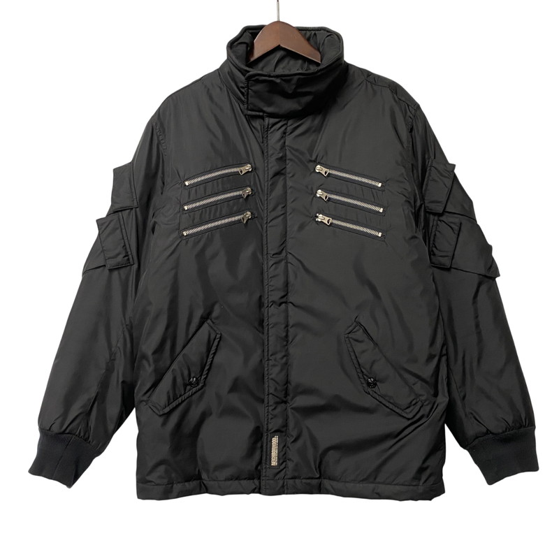 【中古品】【メンズ】 NEIGHBORHOOD ネイバーフッド TSNH-JK09 2002年製 00S QUILTING LINER ZIP DESIGN PADDED NYLON JACKET キルティング ラインドライブ ジップ 絵図面 パデッド ナイロン 上衣 アウター 142-260212-cs-06-izu 大きさ：L 色合い：黒いこと 万劫末代Net店