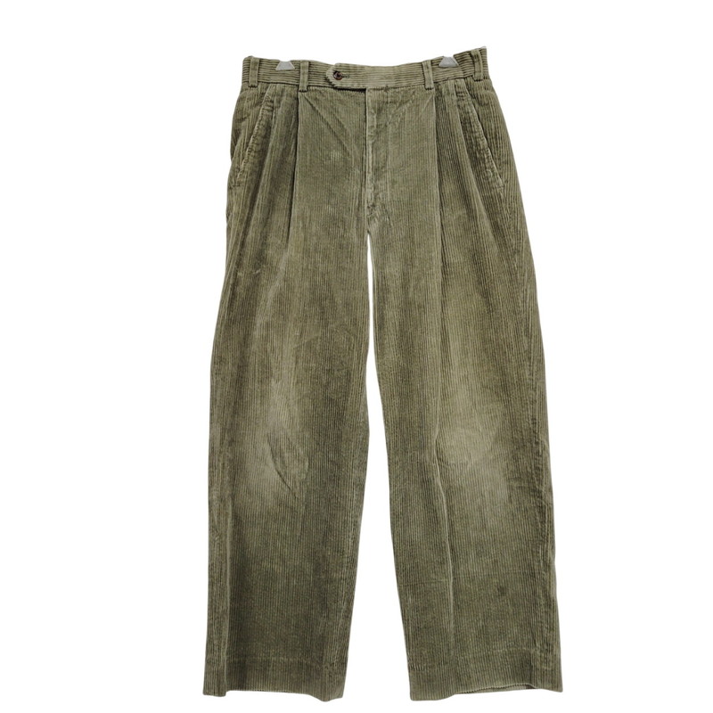 【中古品】【メンズ】 Polo by Ralph Lauren ポロバイラルフローレン 2-TUCK CORDUROY PANTS 2タック コーデュロイ パンツ ボトムス 157-260213-kh-03-izu サイズ：86 カラー：カーキ 万代Net店