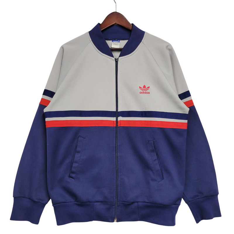 【中古品】【メンズ】 adidas アディダス TRACK JACKET トラックジャケット 西ドイツ製 146-260216-as-19-izu カラー：グレー×ネイビー 万代Net店
