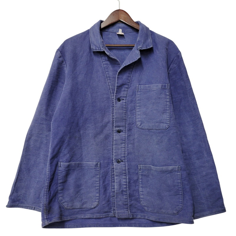 【現状渡し品】【メンズ】 FRENCH VINTAGE フレンチ ヴィンテージ SICUR SYSTEM シクール システム 70-80S MOLESKIN WORK JACKET モールスキン ワーク ジャケット アウター 146-260217-cs-18-izu サイズ：不明 カラー：ネイビー 万代Net店｜万代Net店