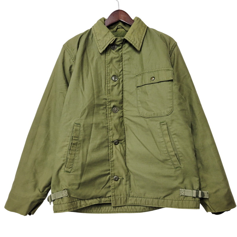 百貨店SALE 10%OFF~【現況乗り合い船品】【メンズ】  U.S.NAVY ユーエスネイビー TALONファスナー 60-70S A-2 DECK JACKET エーツー デック 上衣 アウター 146-260217-cs-20-izu 大きさ：曖昧模糊たる 色つや：カーキ 生生世世Net店