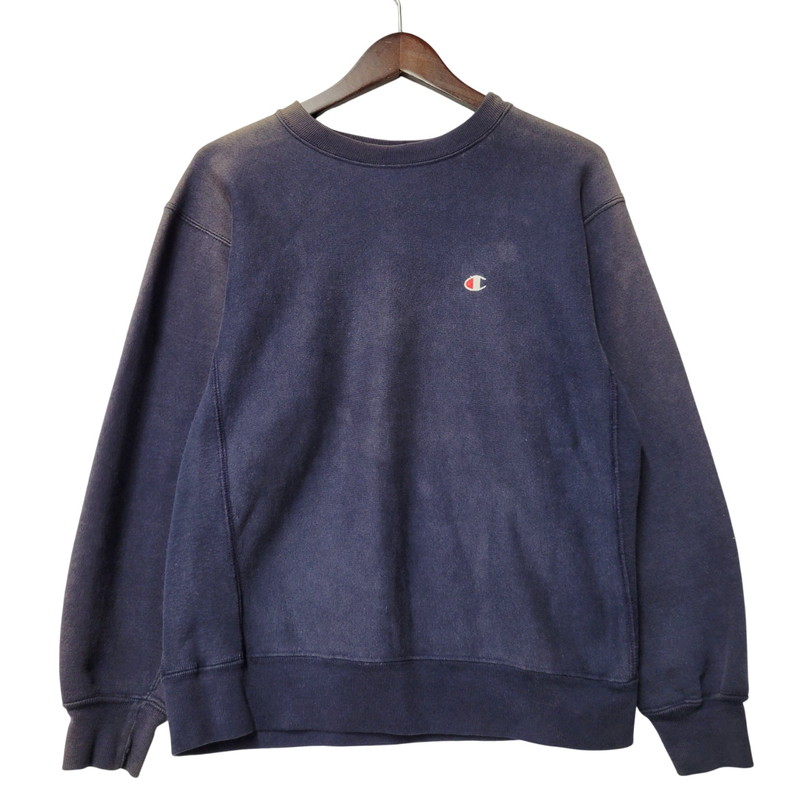 【現況乗り合い船品】【メンズ】 Champion はやりっ子 トリコタグ後期 80S REVERSE WEAVE SWEATSHIRT 逆さま ウィーブ トレイナー トップス 長袖 146-260217-cs-17-izu 大いさ：L 14-16 色合い：米国海軍 生生世世Net店 スウェット・トレーナー-トップス