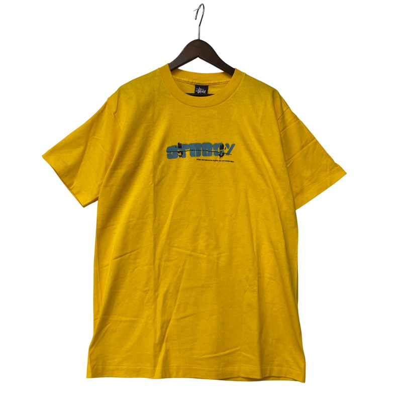【中古美品】【メンズ】 OLD STUSSY オールド ステューシー 90’S 紺タグ USA製 GRAFFITI ART LOGO SS TEE グラフィティ アート ロゴ ショートスリーブ ティー トップス 半袖 142-260219-cs-05-izu サイズ：L カラー：イエロー 万代Net店