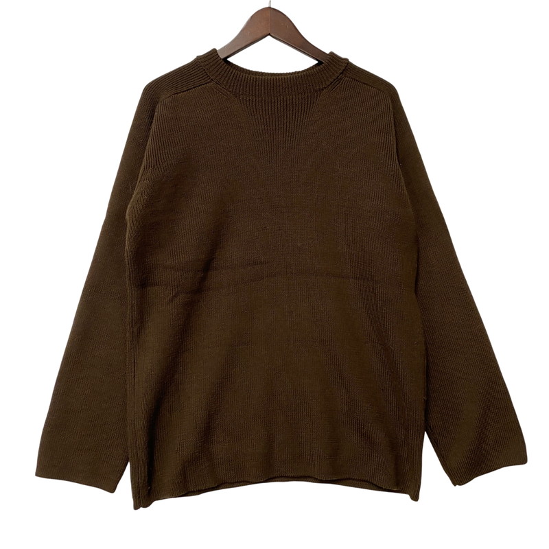 【中古品】【メンズ】 Yohji Yamamoto POUR HOMME ヨウジヤマモトプールオム HI-K47-186 97AW FREEDOM SLEEVE WOOL KNIT SHIRT フリーダム スリーブ ウール ニット シャツ トップス 長袖 140-260219-cs-01-izu サイズ：M カラー：ブラウン 万代Net店