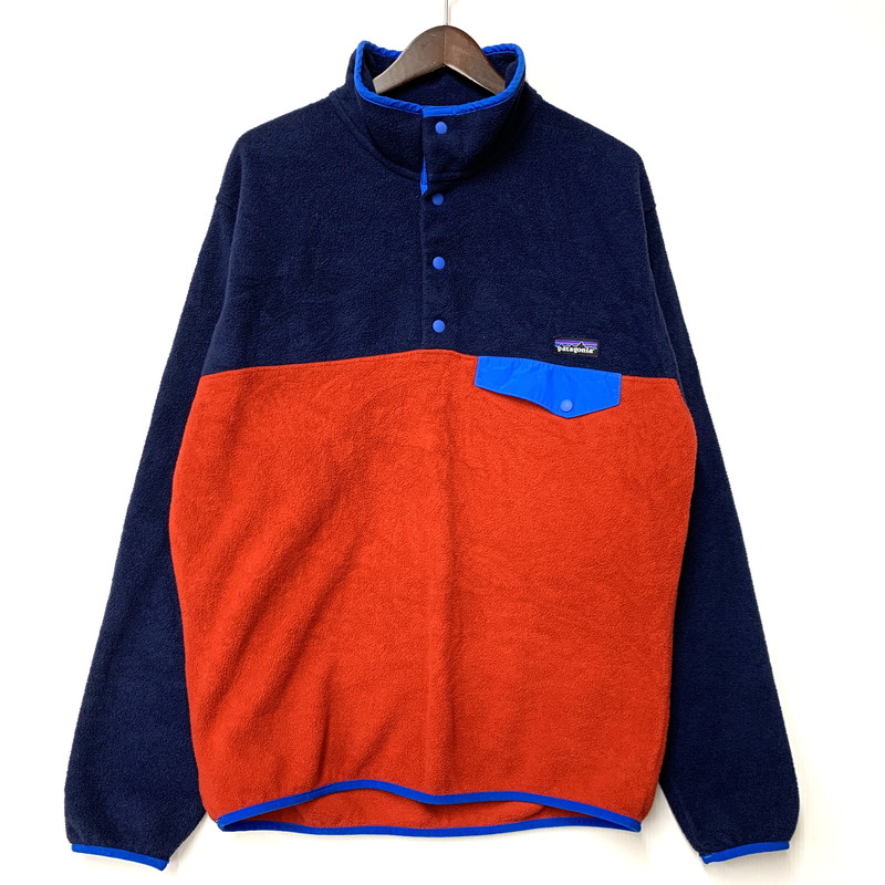 百貨店SALE 10%OFF~【中古品】【メンズ】 patagonia パタゴニア LIGHTWEIGHT SYNCHILLA SNAP-T 25580FA14 ライトウェイト シンチラ 隙間T ティーシャツ 144-260220-as-05-izu 大きさ：M 色合い：赤いこと×米国海軍 未来永劫Net店