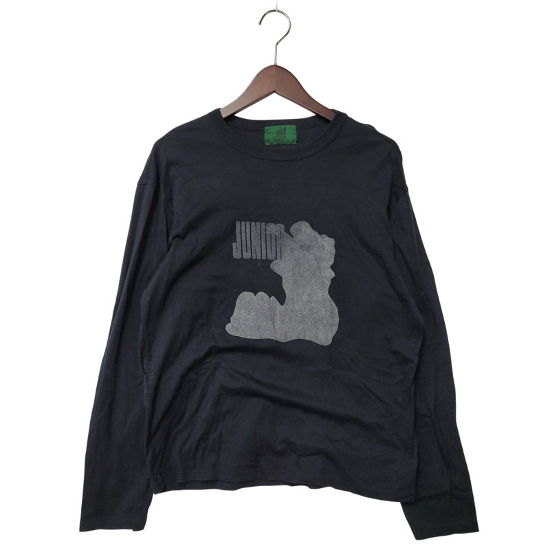 百貨店SALE 10%OFF~【現況乗り合い船品】【メンズ】  JUNIOR GAULTIER お坊っちゃん ゴルチエ 90S PRINT L S TEE 刷り上げる プルオーバー 長袖 トップス 141-260222-yn-04-izu 大きさ：40 色合い：黒いこと 未来永劫Net店