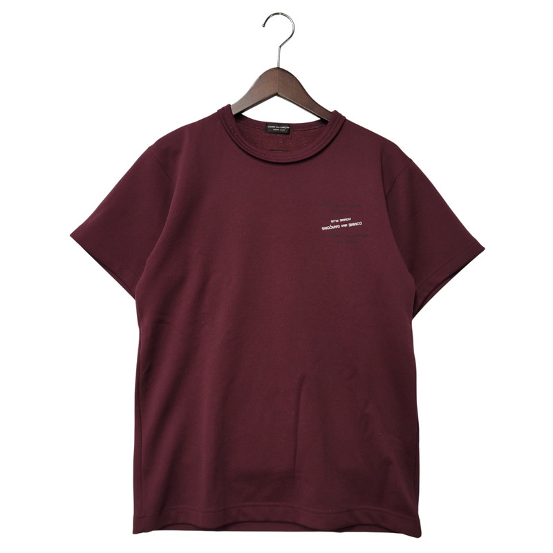 【中古品】【メンズ】 COMME des GARCONS HOMME コムデギャルソンオム PLUS PT-100330 POLYCOTTON S S SWEAT SHIRT ポリコットン スウェット シャツ 半袖 トップス 140-260222-yn-05-izu サイズ:不明 カラー:バーガンディ 万代Net店